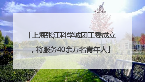 上海张江科学城团工委成立，将服务40余万名青年人